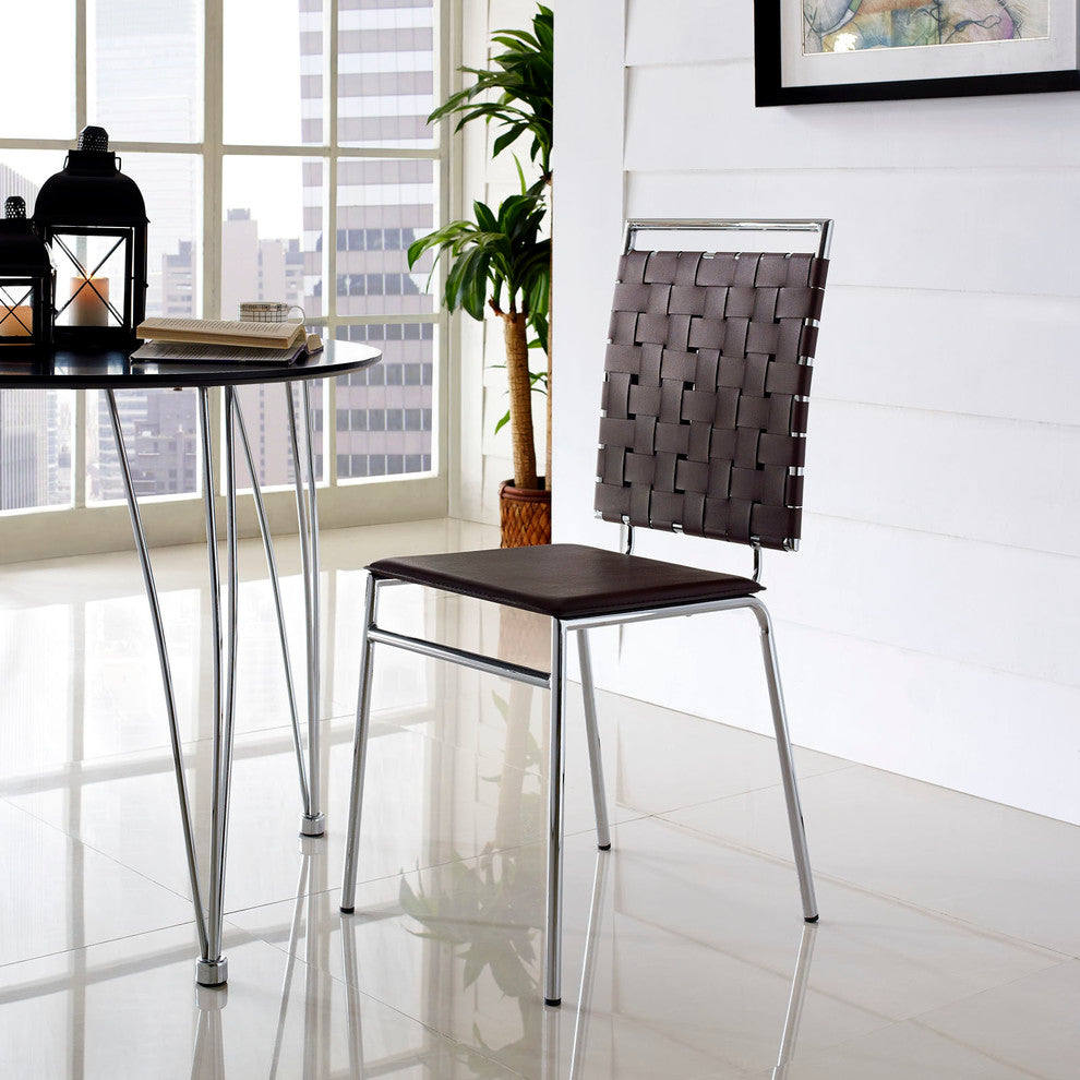 Modern Contemporary Kitchen Dining Chair Brown