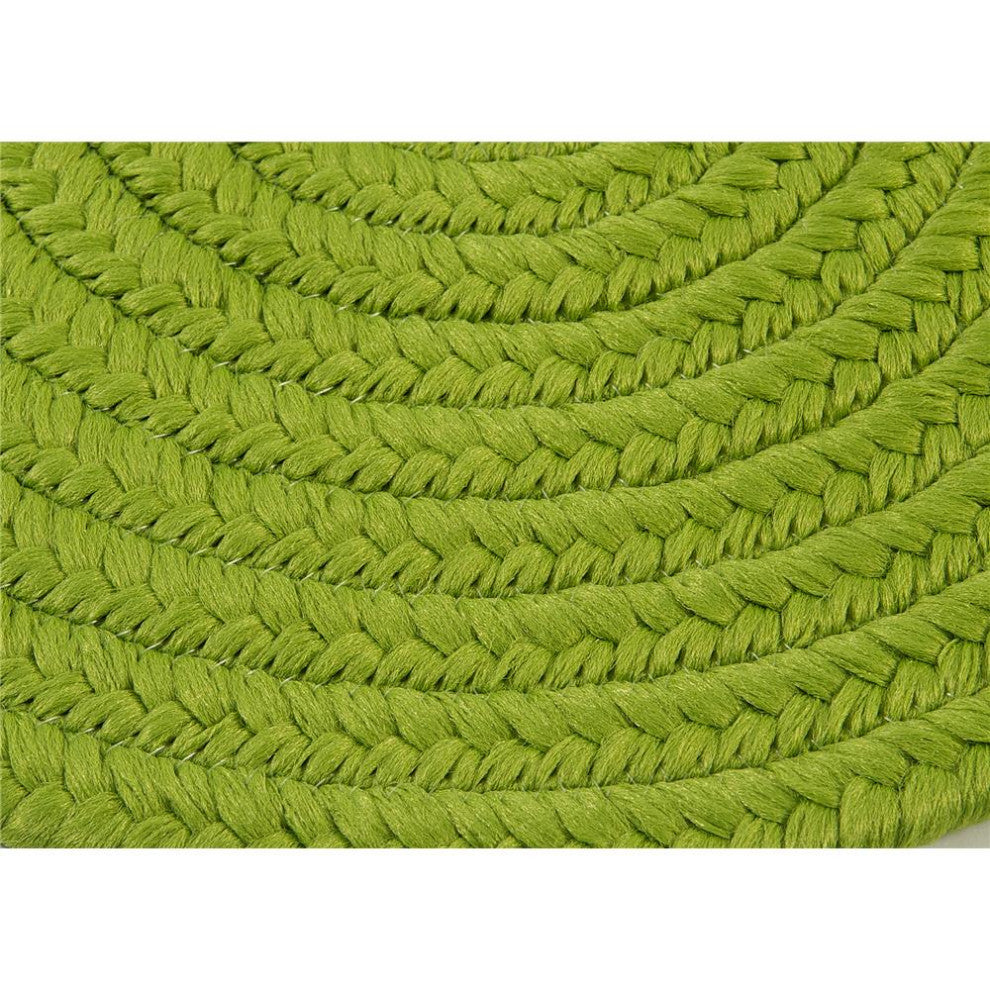 Colonial Mills Rug Reversible Flat-Braid, Oval Runner Lime Runner, Oval