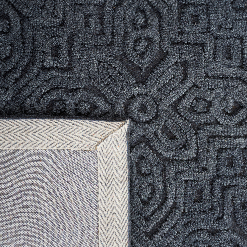 Safavieh Textural Collection TXT101H Rug, Charcoal, 6' X 9'