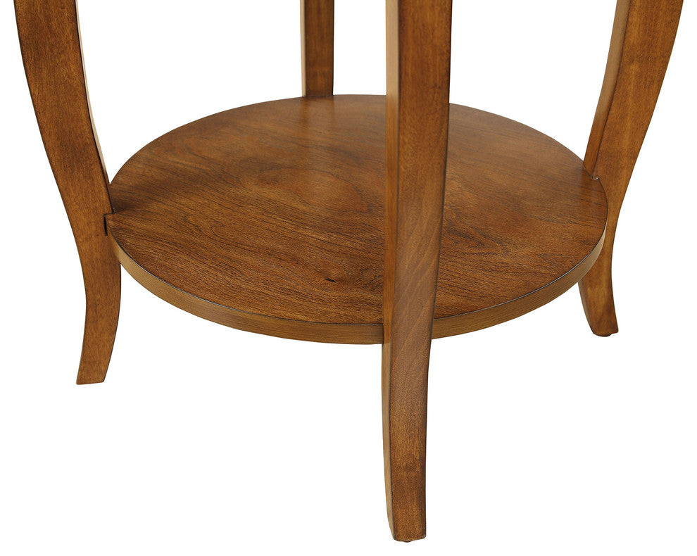 Urban Designs Alba Wooden Accent Side Table, Walnut Brown