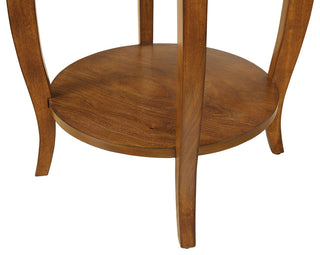 Urban Designs Alba Wooden Accent Side Table, Walnut Brown