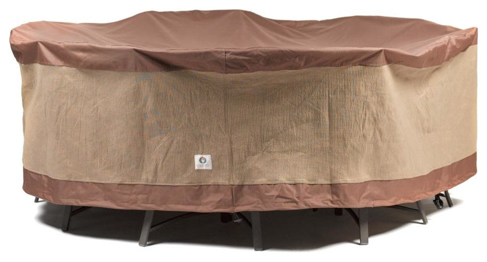 Duck Covers Ultimate 90 in. Round Patio Table with Chairs Cover