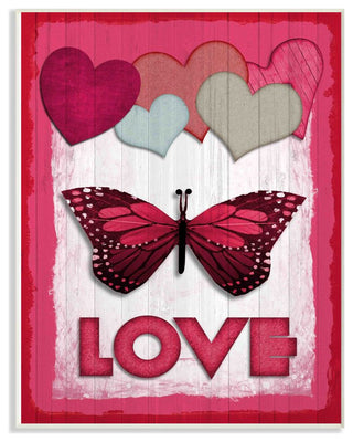 Butterfly Love Heart Pink Design, 10"x15"