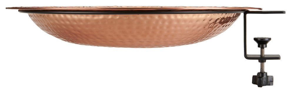 Pure Copper 18" Deck Mount Bird Bath By Good Directions