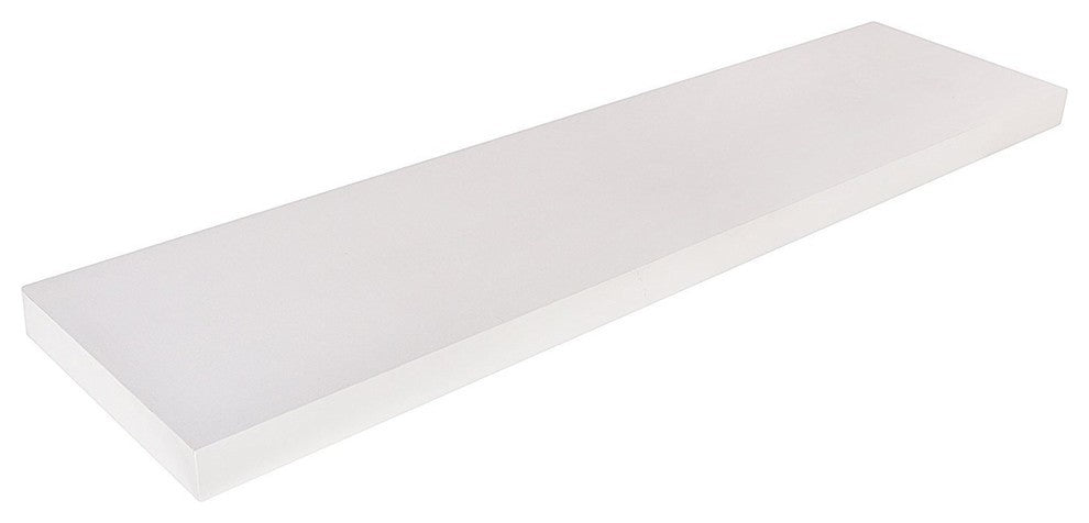 11.81" Depth Grande Floating Wall Shelves, White, 47.24"