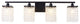 Modern Black Finish Crystal Style Bathroom Vanity Light, 4-Light