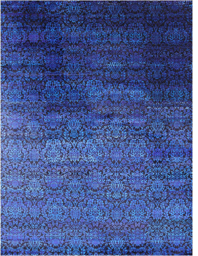 8' 10" X 11' 9" Persian Hand Knotted Silk Rug Q6803