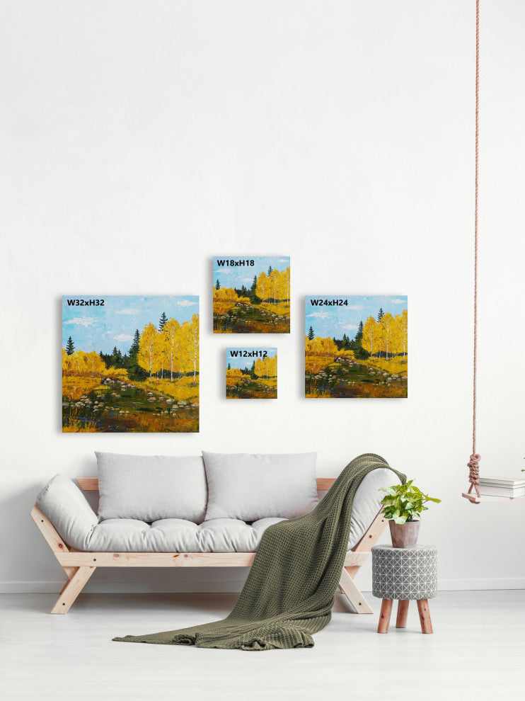 "Take the Scenic Route" Painting Print on Wrapped Canvas, 48x48