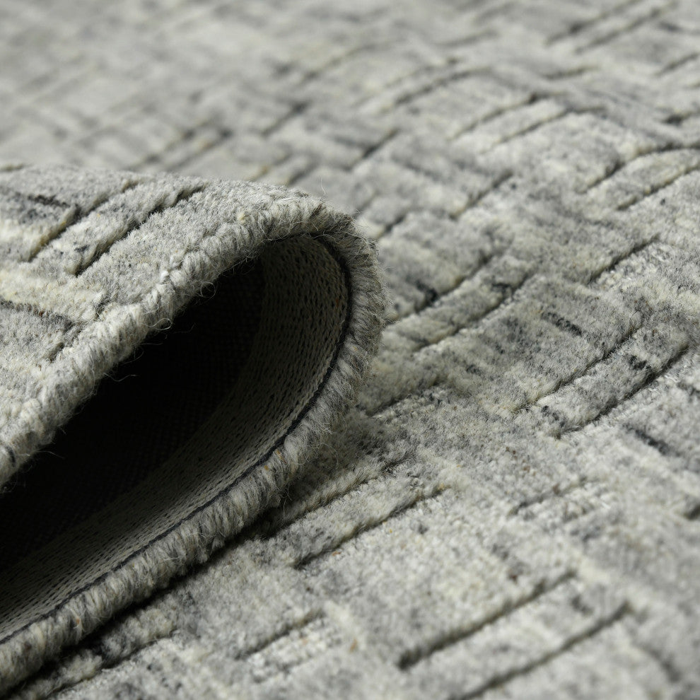 Houston Aliya Area Rug, Gray, 5' x 7'6", Geometric