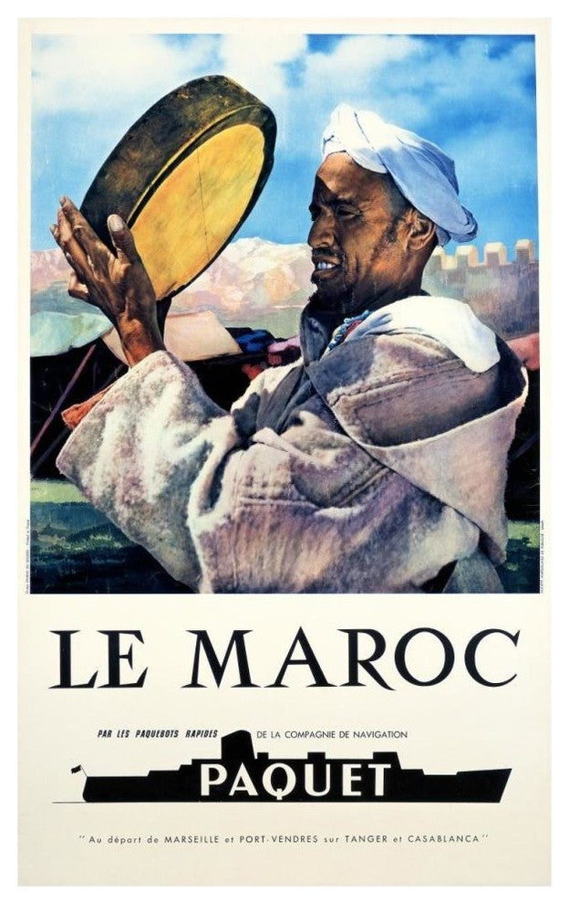 "Le Maroc / Navigation Paquet" Digital Paper Print by Unknown, 29"x46"