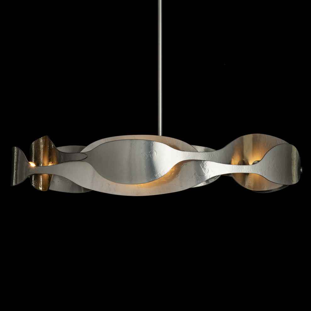 Waves Pendant, Sterling Finish, Standard Overall Height