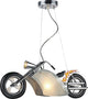 Motorcycle Light Fixture With Frosted Glass Shade