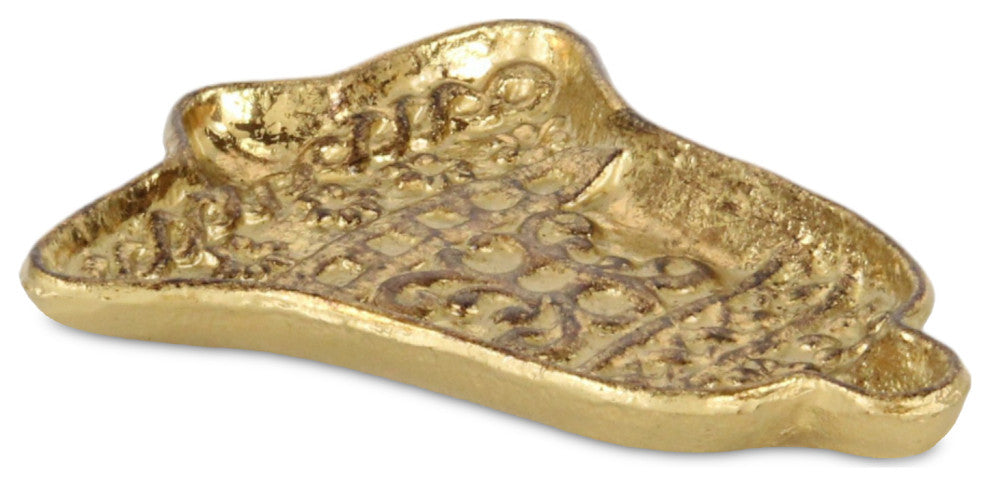 Christmas Bell Cast Iron Gold Catchall Tray