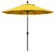 9' Bronze Push-Button Tilt Crank Aluminum Umbrella, Lemon Olefin