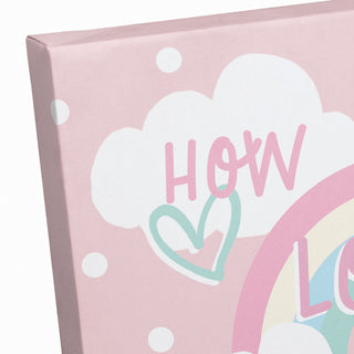 How Loved Pink Rainbow 14x11 Canvas Wall Art