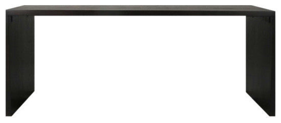 Maxwell 75" Dining Table, Finish: Dove, Brass