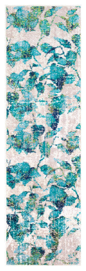 Surya Paramount PAR-1113 5'3"x7'9" Rug, Teal/Aqua/Blue/Lime/Light Gray/Cream