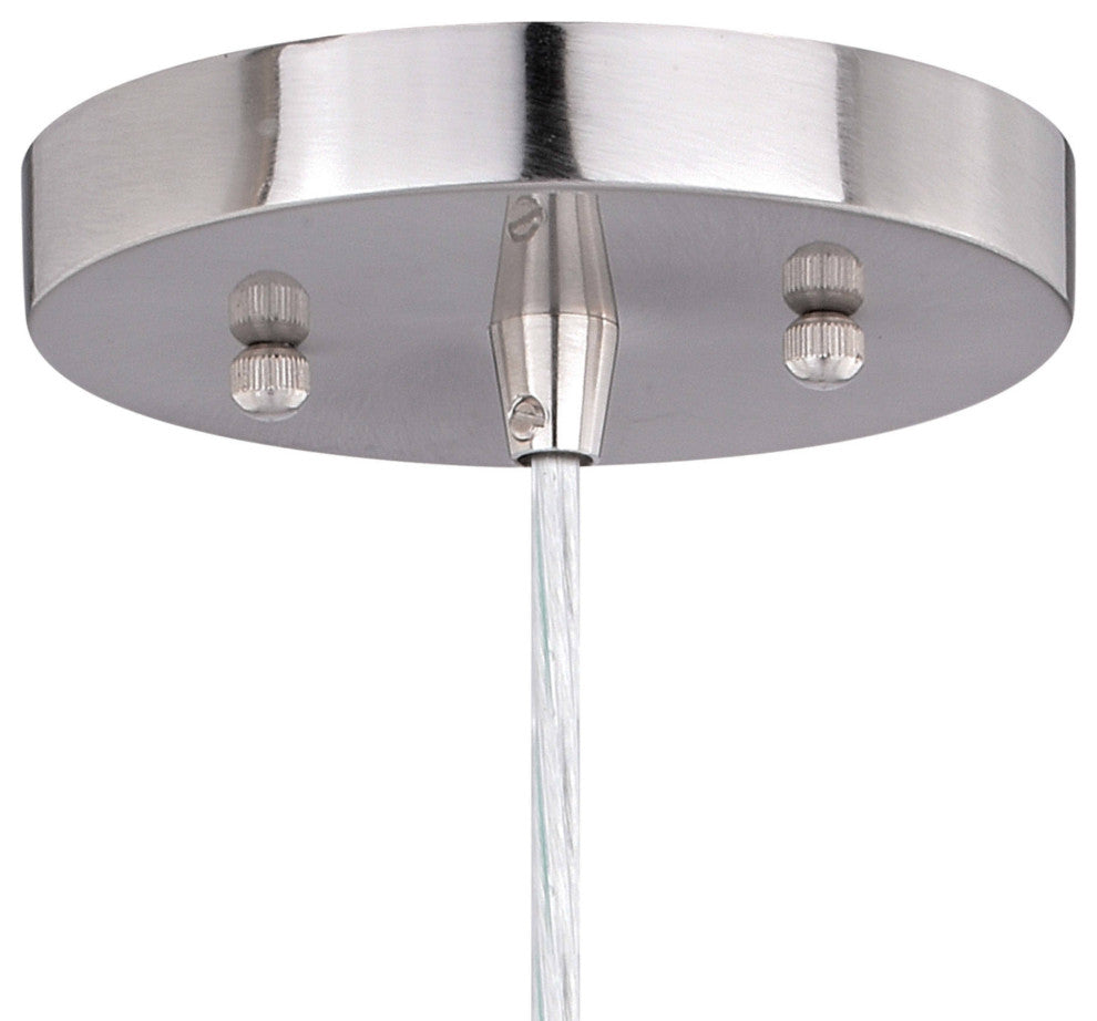 Vaxcel Lighting P0271 Isley 1 Light 5"W Pendant - Satin Nickel