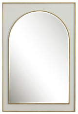 Uttermost Crisanta Gloss White Arch Mirror
