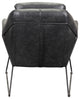 First of A Kind Greer Club Chair Onyx Black Leather