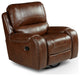 Keily Manual Swivel Glider Recliner Chair, Brown