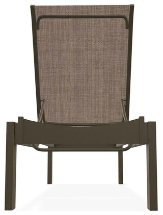 Leeward Sling Stackable Outdoor Chaise Lounge, Augustine Fennel/Beachwood