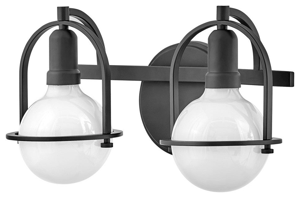 Hinkley Somerset Small Two Light Vanity, Black