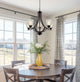 Kira Home Weston 24" Chandelier, Alabaster Glass Shades, Adjustable Chain, Oil