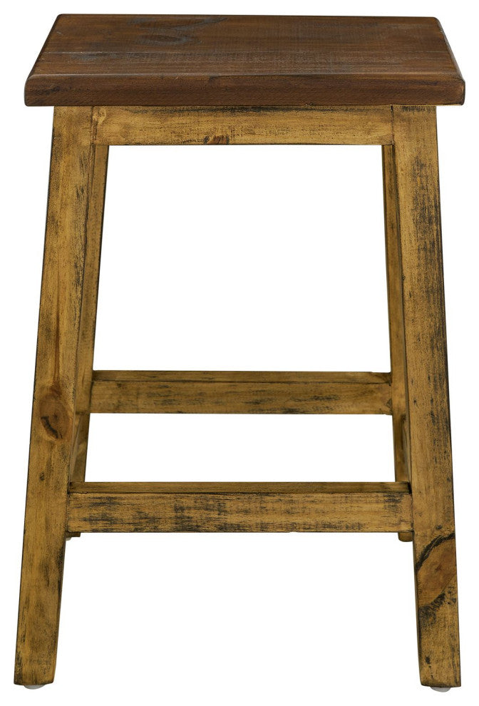 Picket House Abilene Kitchen Island and 4 Stools, Brown