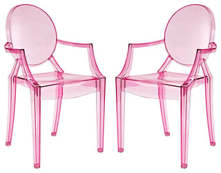 Modern Pink Casper Dining Armchairs Set of 2