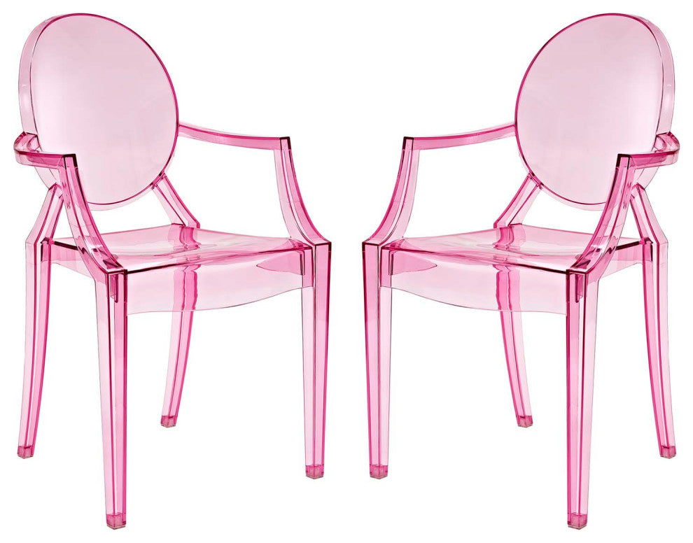Modern Pink Casper Dining Armchairs Set of 2