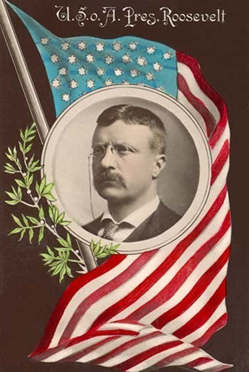 U. S. of A., President Roosevelt - Fine Art Giclee Print 24" x 36"