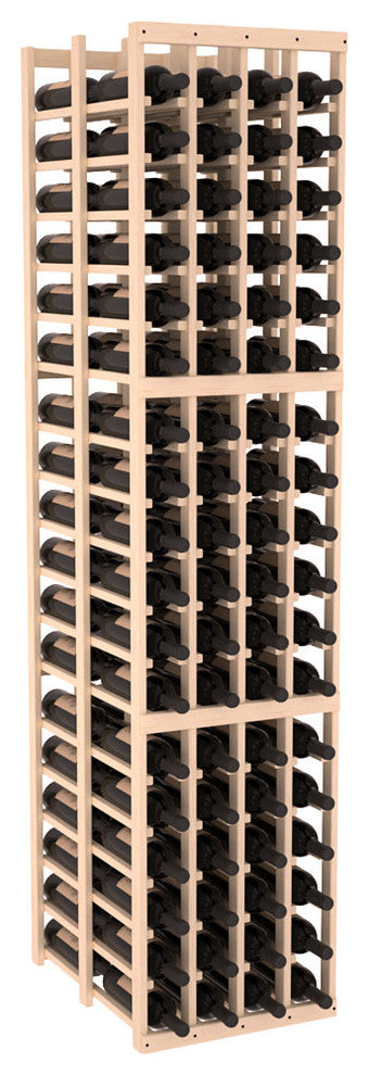 4 Column Double Deep Cellar, Pine, Unstained