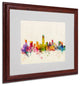 'Austin, Texas' Matted Framed Canvas Art by Michael Tompsett