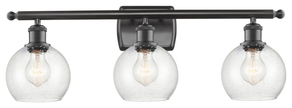 Innovations 516-3W-OB-G124-6 3 Light Bath Vanity Light, Oil Rubbed Bronze