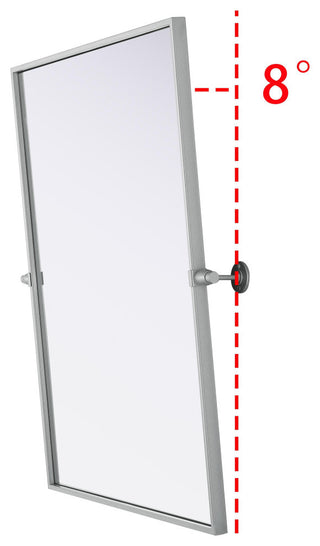 Home Living 24x32 Pivot Mirror, Silver