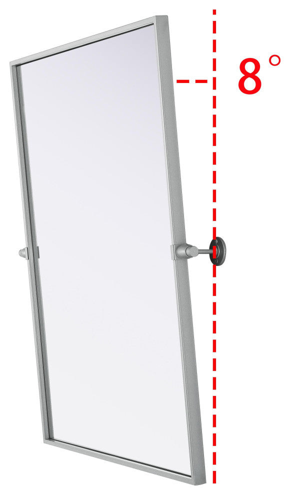 Home Living 24x32 Pivot Mirror, Silver