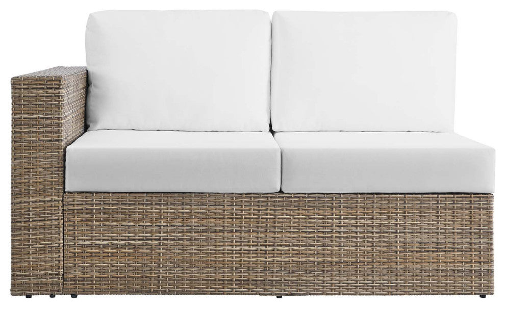 Convene Outdoor Patio Outdoor Patio 4-Piece Furniture Set, Cappuccino White