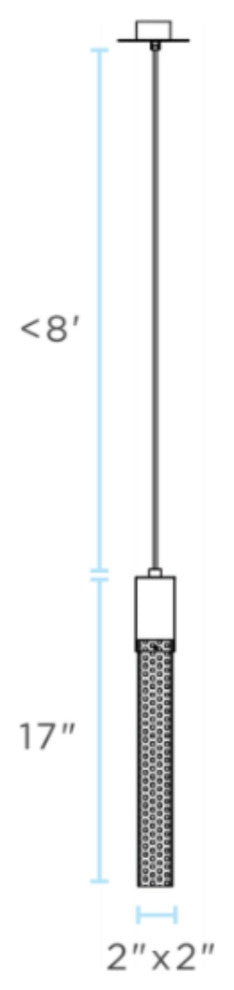 Acrylic Cylinder Pendant // 1 Light