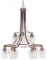 Paramount 9 Light Chandelier, Brushed Nickel Finish, Brushed Nickel