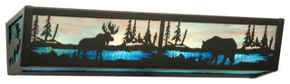 24 Wide Moose & Black Bear Vanity Light