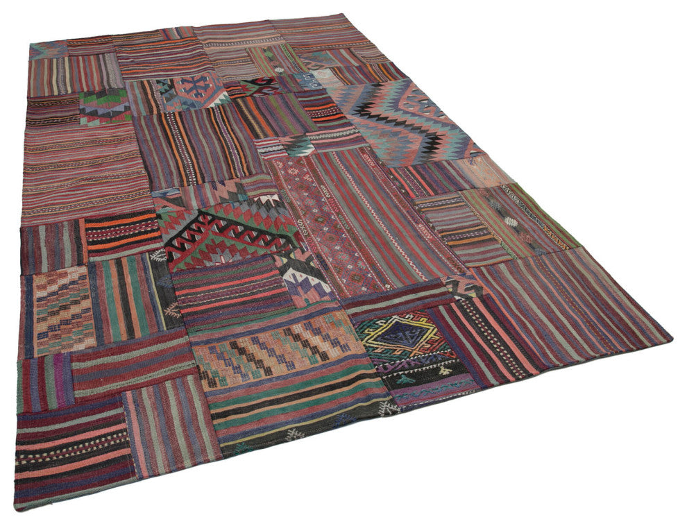 Rug N Carpet - Handmade Turkish 6' 8'' x 9' 11'' Vintage Patchwork Kilim Rug