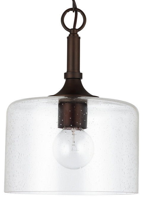 Capital Lighting 339311 Carter 1 Light 10"W Mini Pendant - Bronze