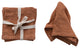 10" Square Stonewashed Linen Cocktail Napkins Olive, Set of 4, Rust