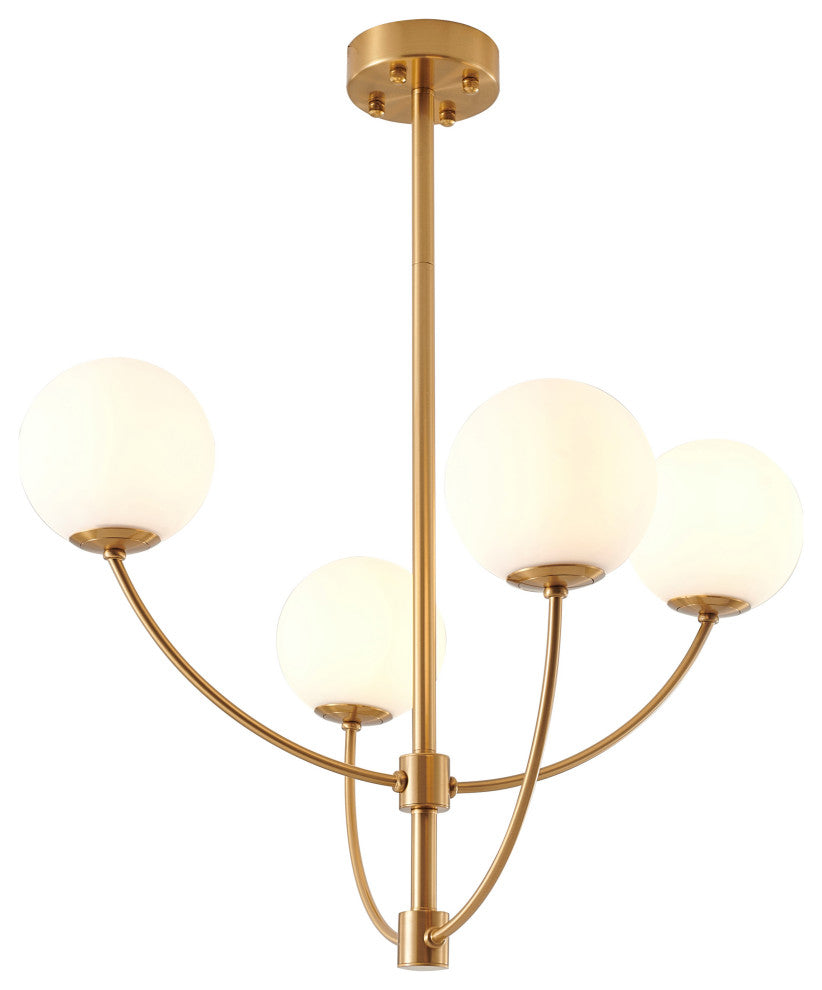 Bethel International Dc09C26G 4-Light Chandelier, Brass