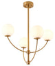 Bethel International Dc09C26G 4-Light Chandelier, Brass