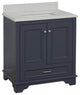 Nantucket 30" Bathroom Vanity, Marine Gray, Quartz
