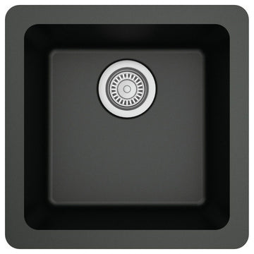 Karran USA QU-690 Quartz QU 16-5/8" Undermount Single Basin - Black