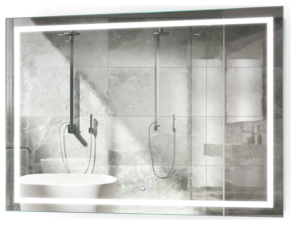 Krugg LED Bathroom Mirror, Lighted Vanity Mirror Dimmer and Defogger, 48x36