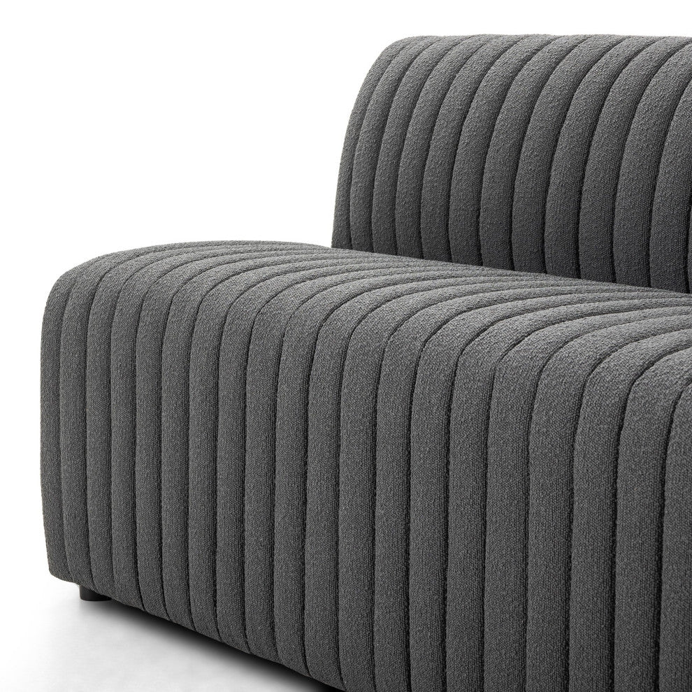 Augustine 82" Dining Bench Fiqa Boucle Charcoal